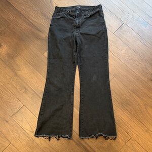 JBD Just Black Denim Black Women's Flare Jeans Size 31 Raw Hem - C10-008
